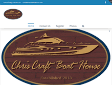 Tablet Screenshot of chriscraftboathouse.com